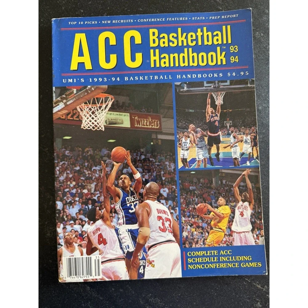 Vtg ACC Basketball Handbooks 1988–1995 Lot (7) UMI NCAA UNC Duke Preseason Guide